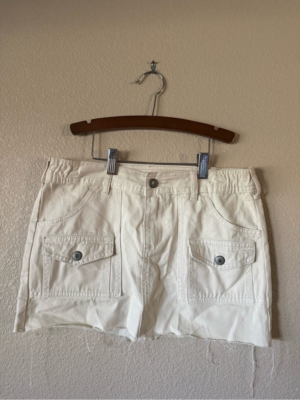 White Cargo Pocket Women’s Shorts